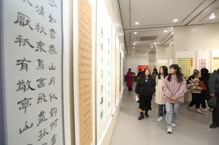 “强国有我”晋中新年书法展开展